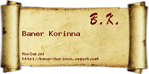 Baner Korinna névjegykártya